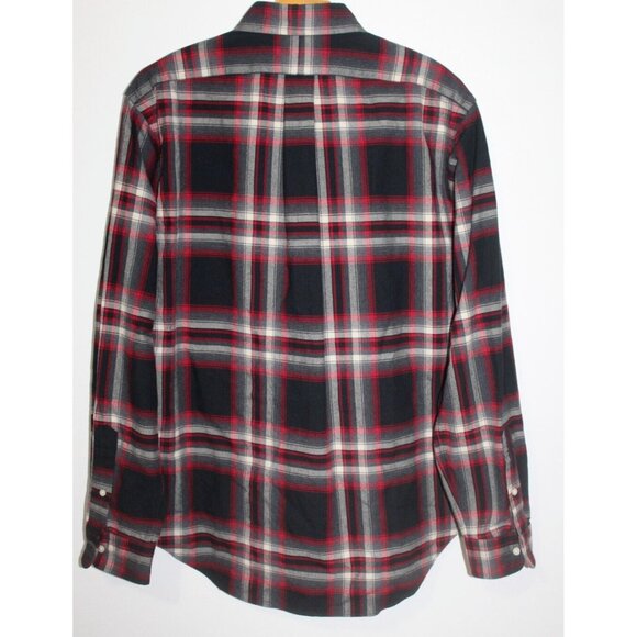 Ralph Lauren Mens Black Red White Plaid LS Cotton Button Down Classic Fit L - Picture 4 of 5
